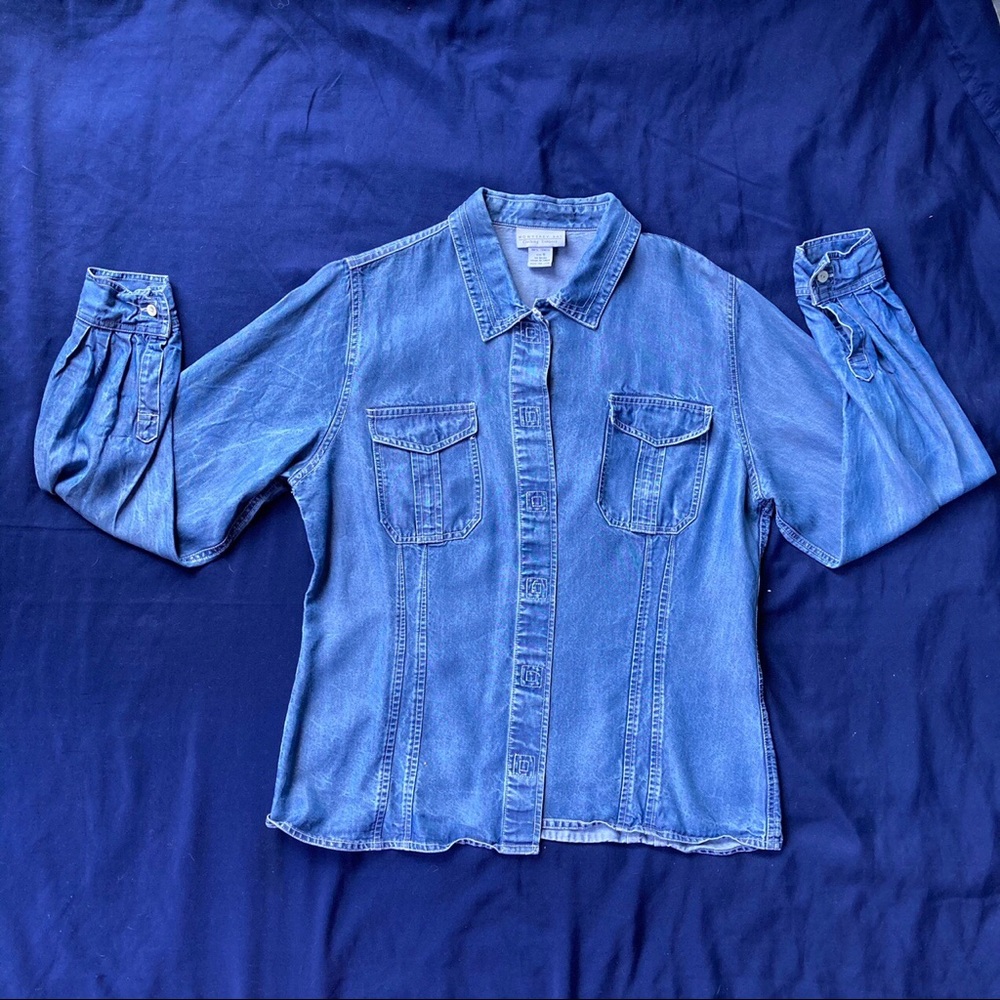 Denim button up